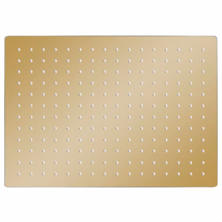 Testa Doccia a Pioggia Acciaio Inox 40x30 cm Rettangolare Oro
