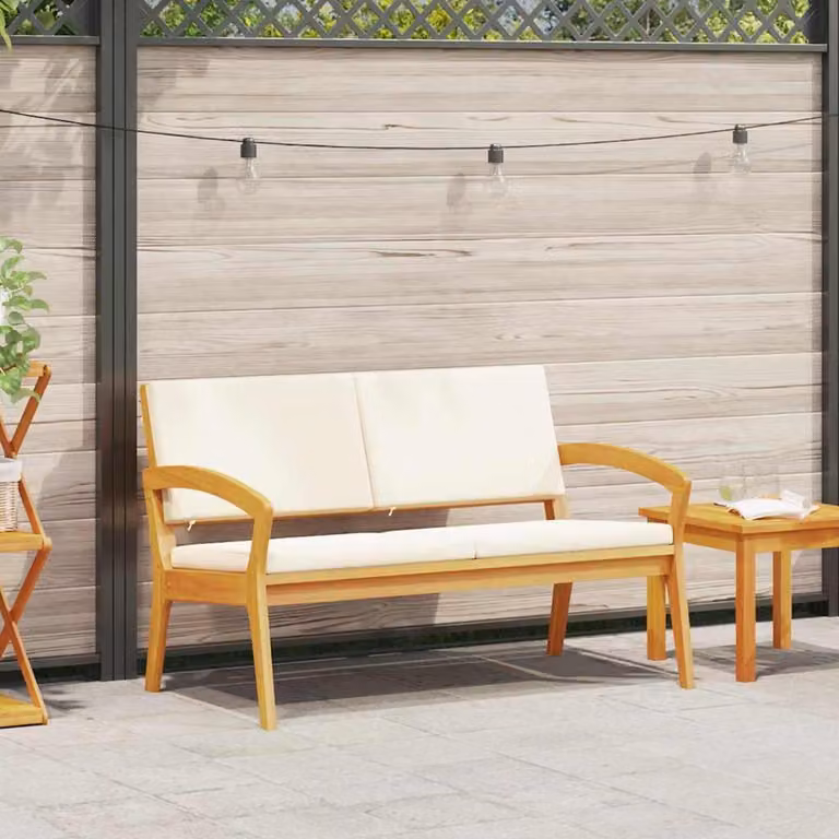 Maison Exclusive - Panchina da giardino in legno massello di acacia, finitura a olio naturale