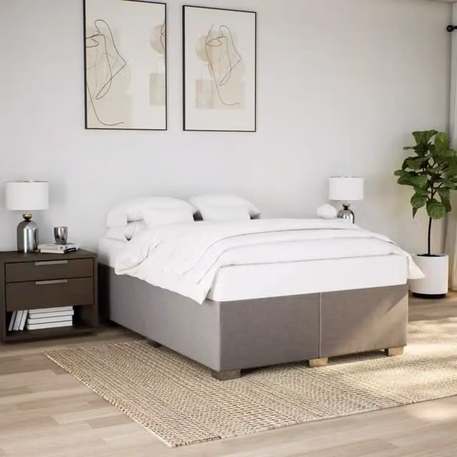 Giroletto senza Materasso Tortora 160x200 cm in Tessuto 3284489