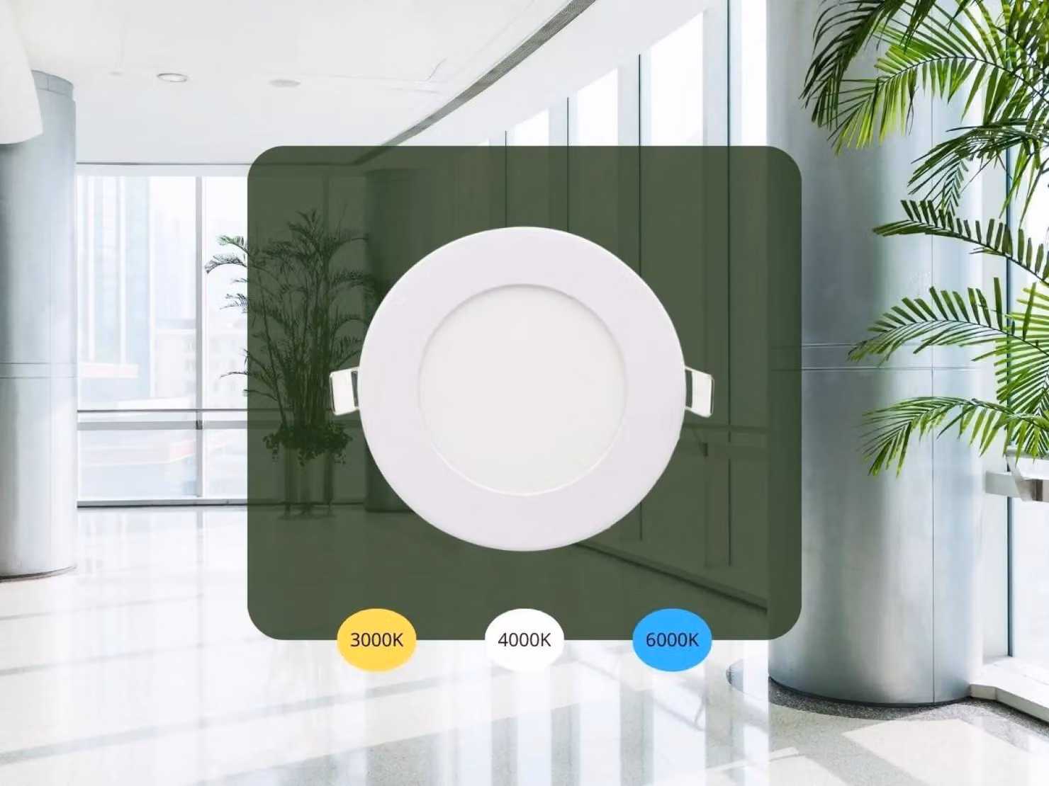 Pannello LED da incasso, 6W / Alimentazione: rete / Tecnologia: SMD / Temperatura di colore: regolabile / Colore: bianco - LPL131