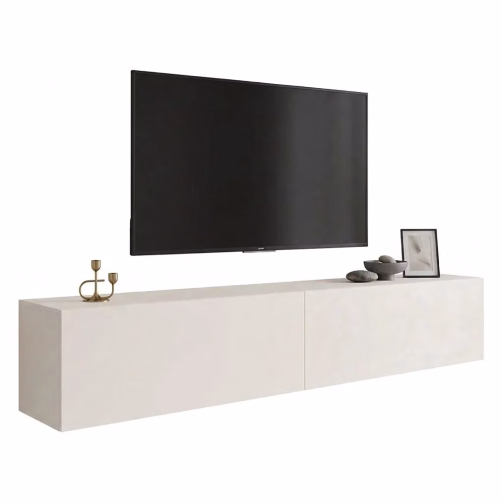 Parete Attrezzata Modulabile Gava DMORA per il tuo Soggiorno, Design Moderno, Beige Opaco – 2