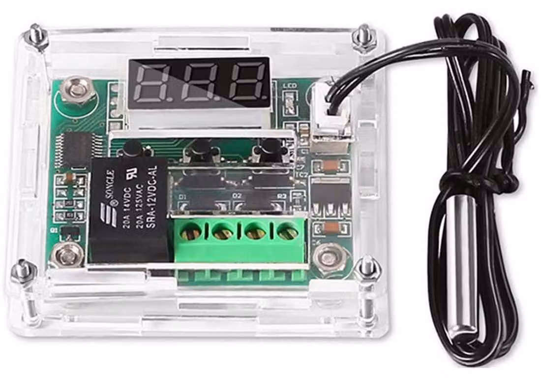 Modulo regolatore di temperatura con alloggiamento, termostato digitale, intervallo di temperatura: -50 ~ 110 °C