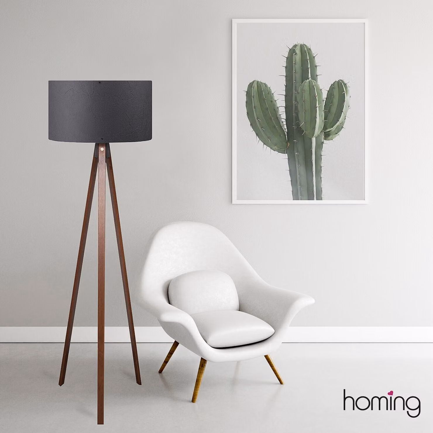Opviq, AYD - 2256, Lampade da terra, antracite, MDF, 38 x 38 x 140 cm