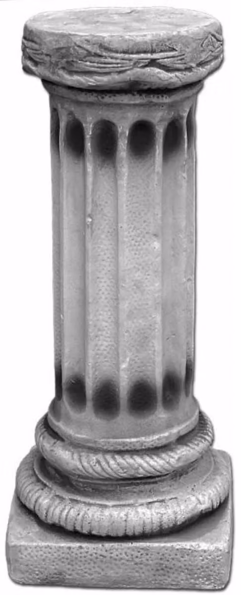 Casa Padrino Colonna Barocca Grigio 19 x 19 x H. 47 cm - Magnifica colonna da giardino in stile barocco - Colonna in pietra per la decorazione del giardino - Accessori barocchi per la decorazione del giardino e della terrazza