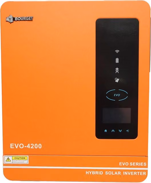 Inverter solare ibrido Bourget EVO-4200 monofase 3,0 KW 24 V 120 A MPPT ON/OFF-GRID colore arancione