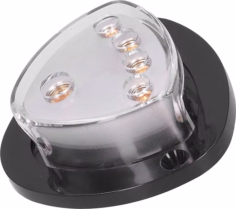 Portafusibile di distribuzione di potenza, 1 ingresso, 4 uscite, da 0/4 AWG a 4/8 per auto, camion, imbarcazioni