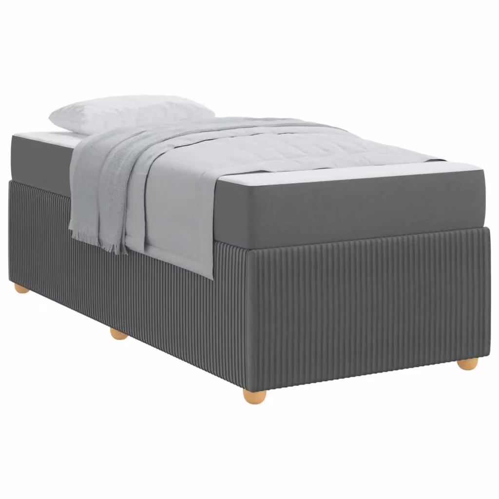 Struttura del letto imbottita vidaXL in tessuto grigio, L/P/H: 190 x 90 x 66 cm – 2