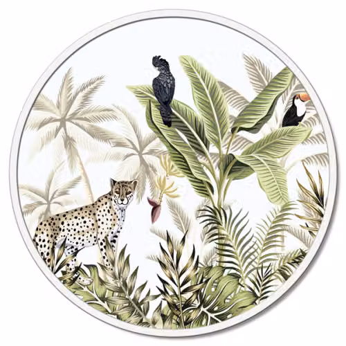 Quadro Giungla Incorniciata tondo Pintdecor