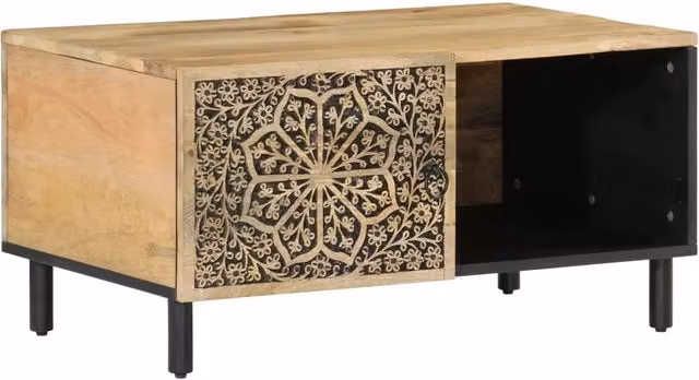 Tavolino da salotto | Tavolino da caff¨¨ | Tavolino da Soggiorno 80x50x40 cm Legno Massello di Mango