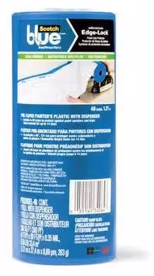 Pellicola per mascheratura ScotchBlue™ con nastro adesivo in dispenser di plastica, PTD2093EL-48-S, 1,21 m x 27,4 m (33,4 m2), 1 rotolo/confezione