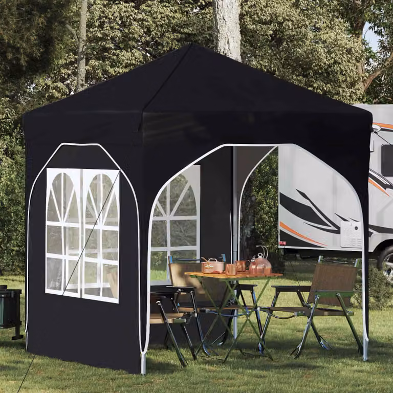Maison Exclusive - Tenda pop-up per feste, dimensioni 192 x 192 x 245 cm, colore nero