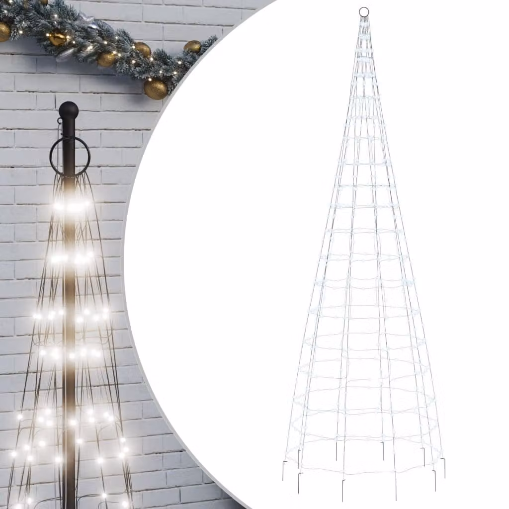 Albero di Natale a LED 550 LED Bianco Freddo 300 cm