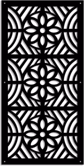 PROVENZA - Pannello in PVC traforato - Parasole Colore: nero, Misura: 98x198 cm