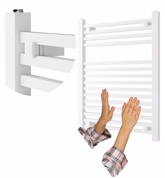 Granitan - Termoarredo bagno - Scaldasalviette 80x60 cm - Radiatore bianco - 437 W - BERGEN