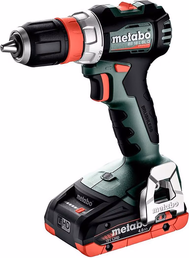 Metabo BS 18 L BL Q 613156800 Trapano avvitatore a batteria 18 V 4 Ah Li-Ion incl. seconda batteria ricaricabile, senza spazzole, incl. valigetta, incl. caricabatterie