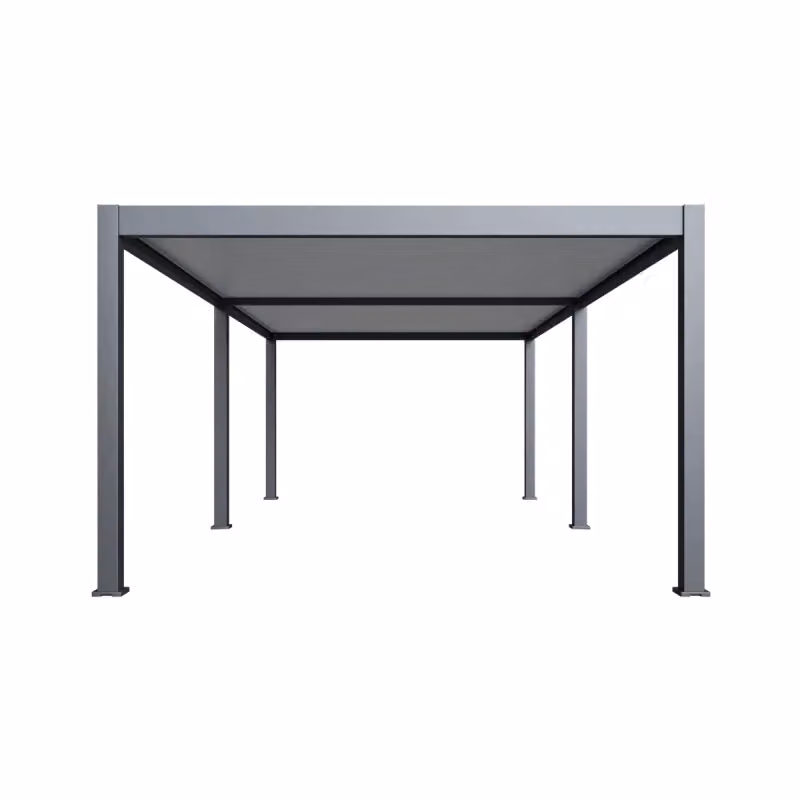 Pergola bioclimatica motorizzata autoportante Ombréa L: 8 m, P: 4 m, Colore: Antracite e Bianco – 2