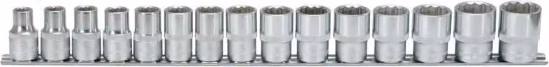 KS TOOLS Set di bussole esagonali da 1/2" 15 pz. 10-24 mm - 911.1285