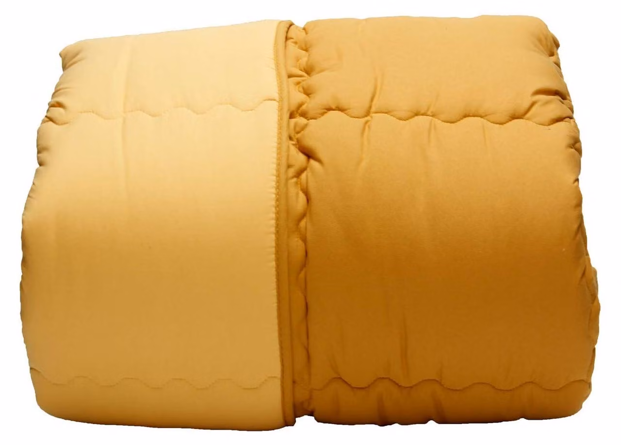 Copertura per letto singolo, microfibra, color oro, design moderno