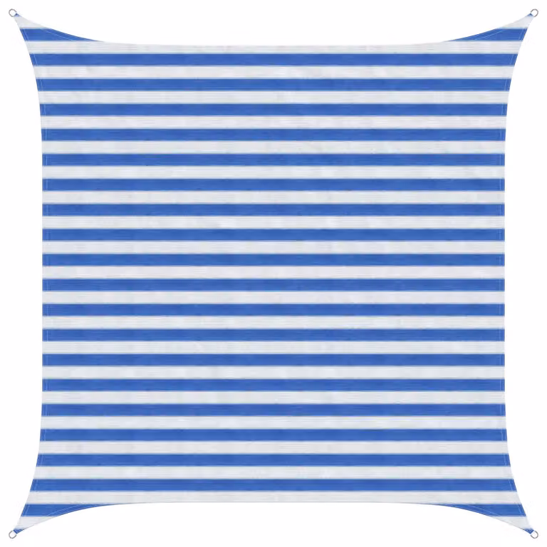 Telo Ombra Quadrato vidaXL in HDPE Blu e Bianco 2,5 x 2,5 m