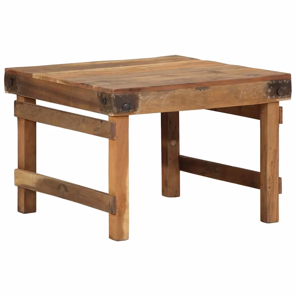 Tavolino da salotto rettangolare vidaXL in legno marrone L/P/H: 60 x 55 x 40 cm – 2