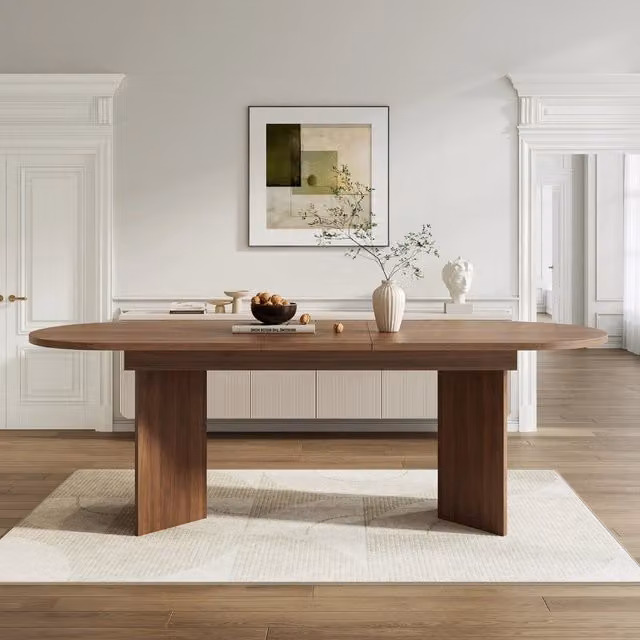 Tavolo da Pranzo Allungabile 160/200x90 cm ¨C Xylo ¨C Noce, Bordi Arrotondati, 6-8 Persone
