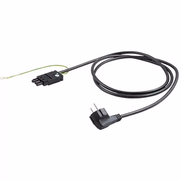 Cavo di alimentazione BACHMANN CEE7/7, messa a terra GST18, nero, 2 m