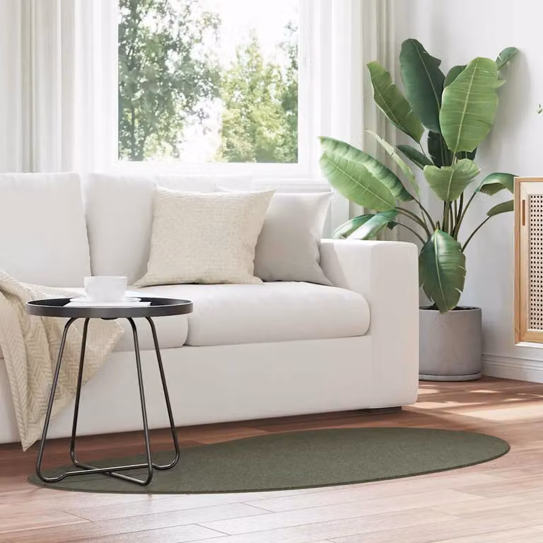 Tappeto moderno vidaXL HUARTE verde foresta in poliestere, lavabile e antiscivolo, L: 80 cm x P: 150 cm