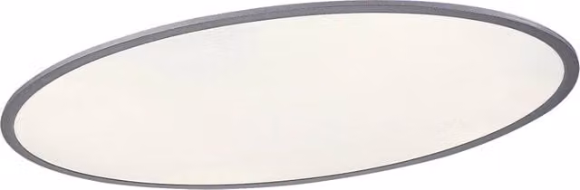 Plafoniera LED Rabalux Taleb ovale bianca e argento con telecomando e regolazione intensità, 40W, L: 60 cm