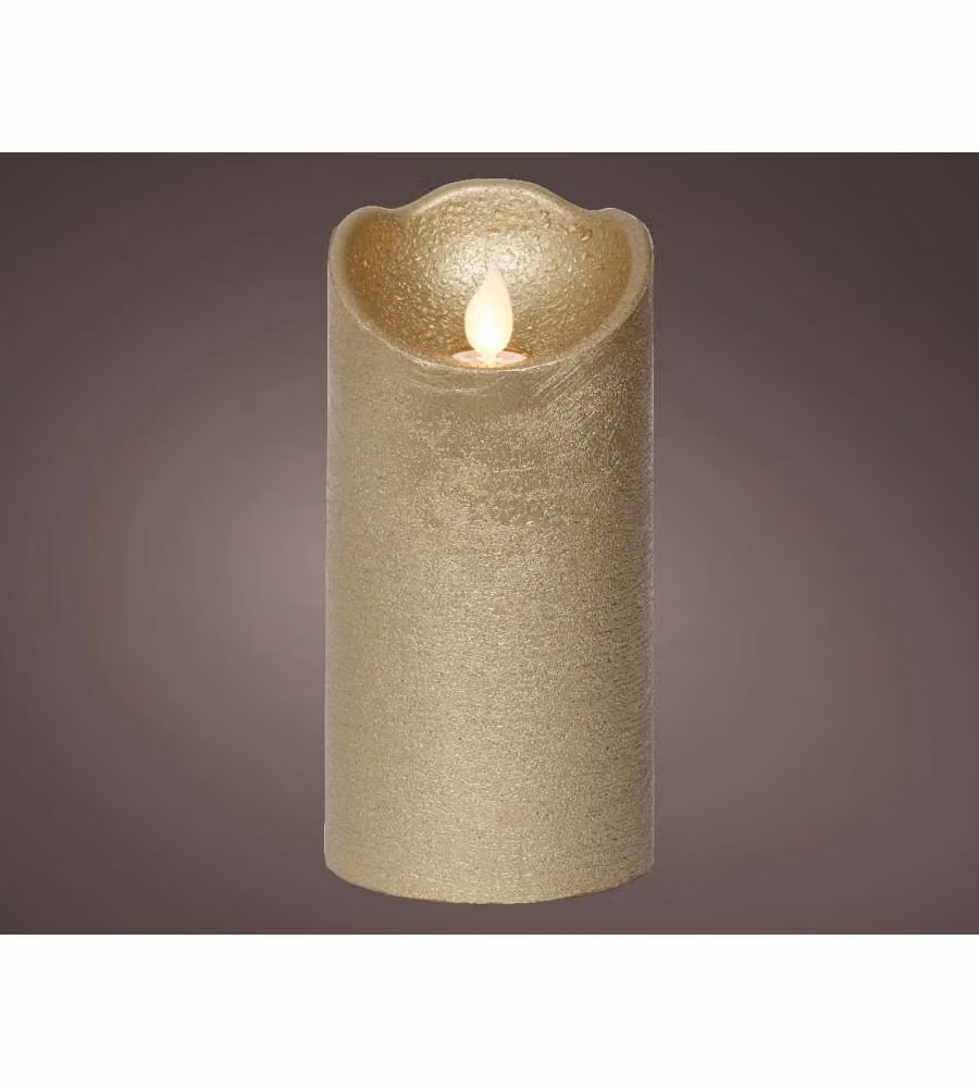 Lumineo Candela LED Oro - Eleganza e Atmosfera Accogliente - 7,5x15cm