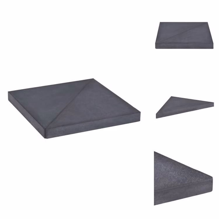 vidaXL Piastra di peso per ombrellone in granito nero quadrato 15 kg - Supporto per ombrellone