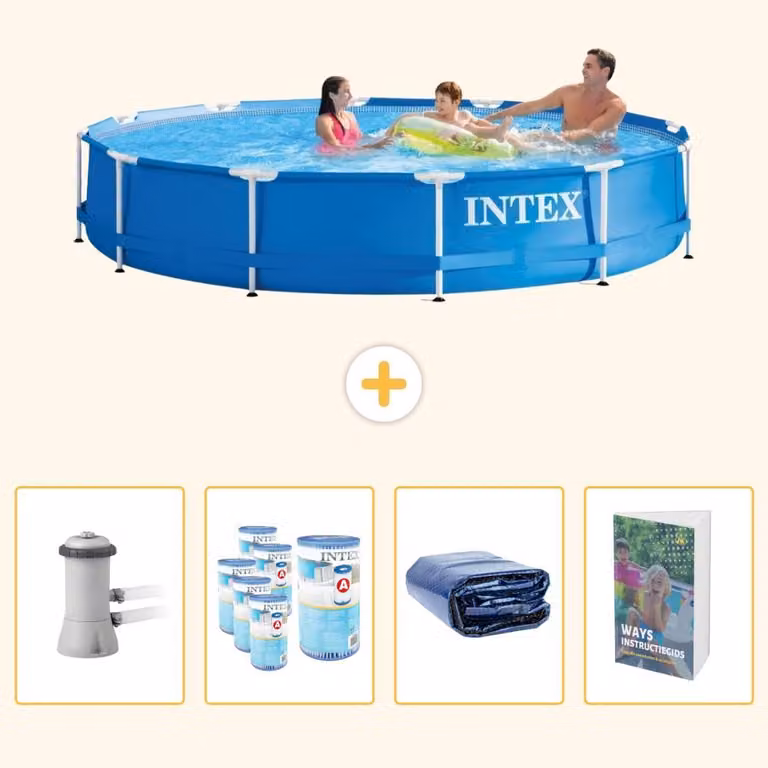 Piscina fuori terra a struttura - 366x76 cm - 5 pezzi - SCB102