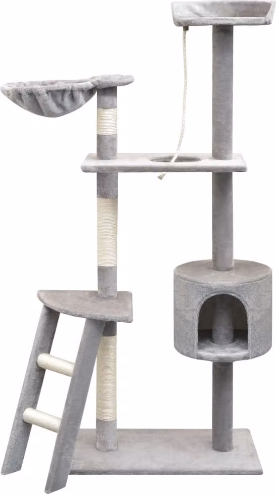 The Living Store Graffiatoio per gatti 150 cm Grigio