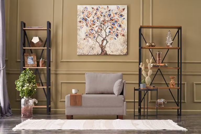 Hanah Home, Fly- BLC2662, crema, divano letto, struttura: Legno massiccio e disco di particelle rivestito in melamina