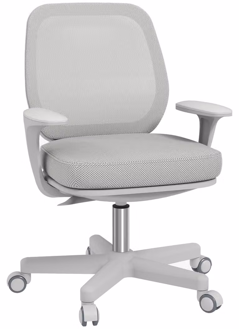 Sedia da ufficio Vinsetto, sedia da scrivania ergonomica con funzione girevole, grigia