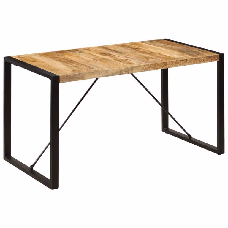 The Living Store Tavolo da pranzo 140 x 70 x 75 cm Legno massiccio di mango