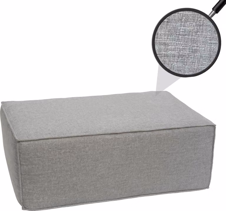 Pouf/accessori per divano HWC-O54, poggiapiedi poggiapiedi chaise longue, tessuto/tessuto 300g/m² 38x97x70cm ~ grigio chiaro