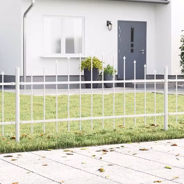 Recinzione per Giardino WOERDEN 8 pz 170 x 115 cm Bianco 3360172