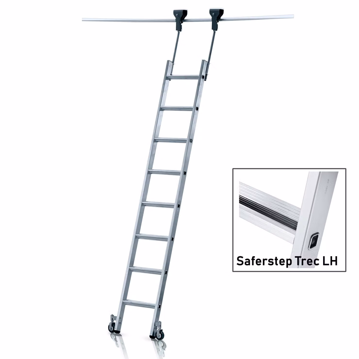 Scala a pioli mobile Zarges, modello Saferstep Trec LH, con 6 gradini
