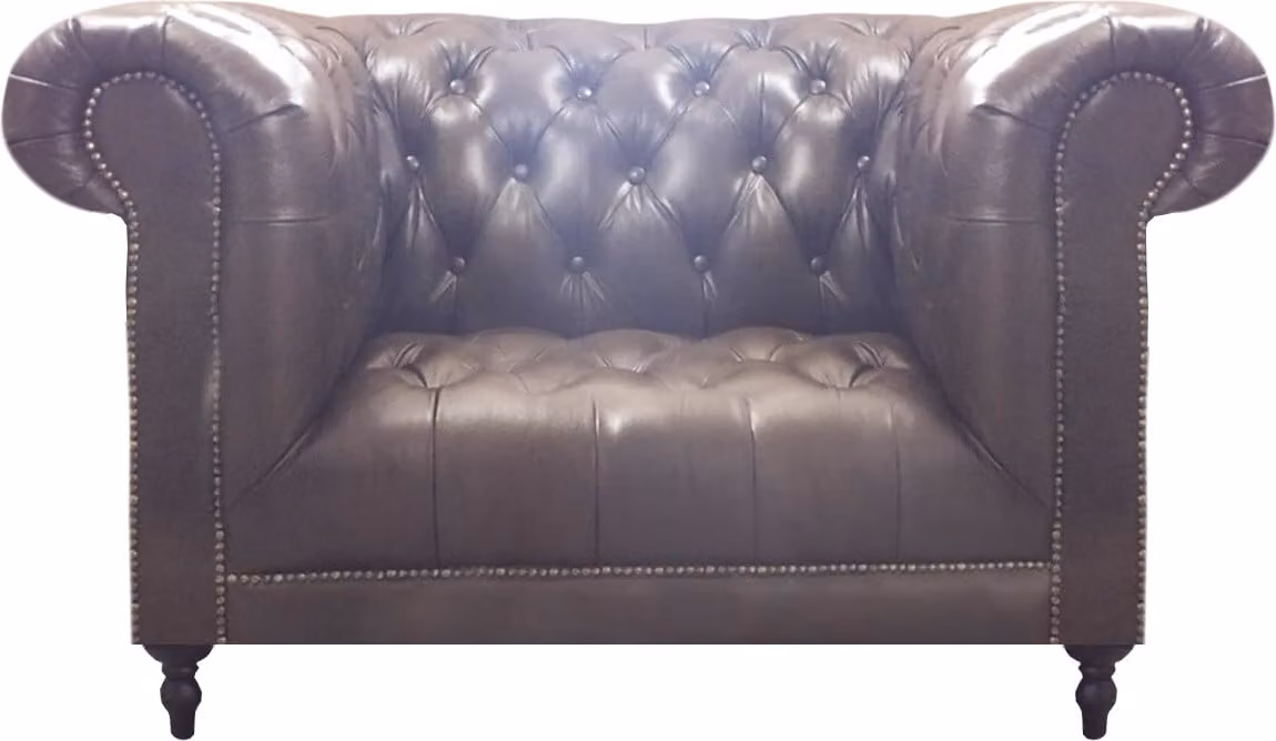 Wohnzimmer Sessel Luxus Leder Möbel Chesterfield Couch Sitz Einrichtung