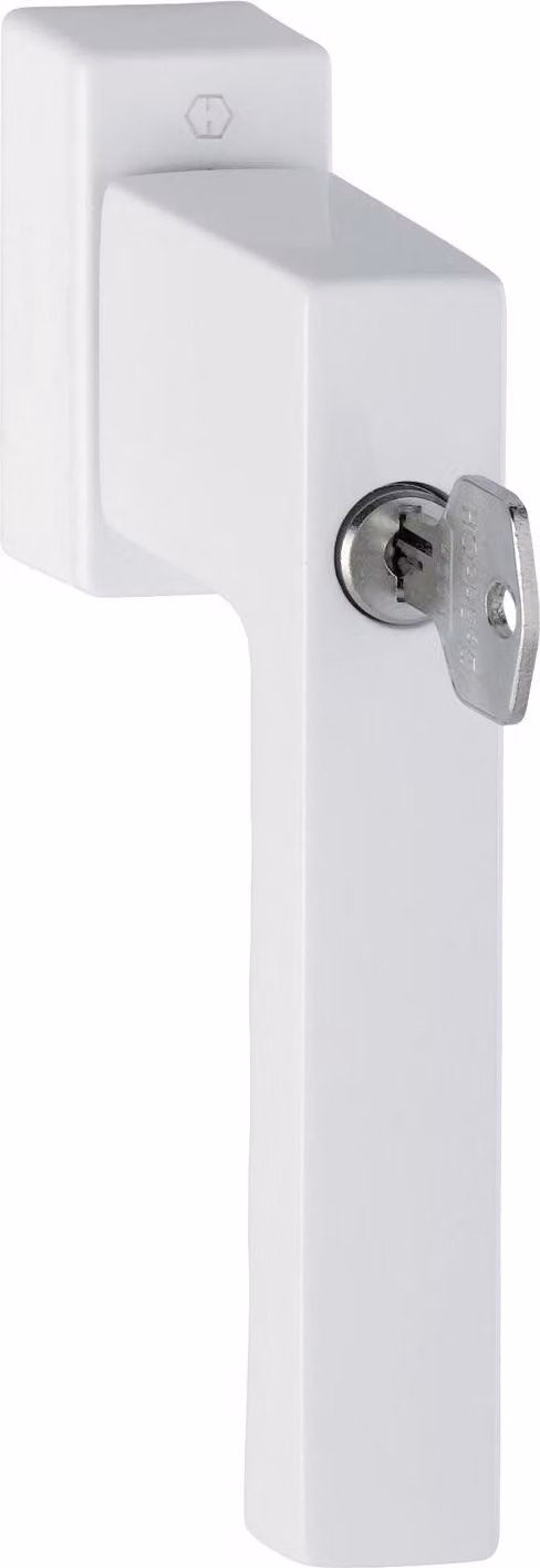 Maniglia HOPPE per finestra TOULON cilindro di chiusura Secustik, VK 32-42 mm, bianco