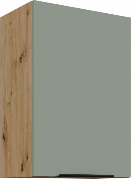 Mobile cucina superiore LUNARA - larghezza 50 cm, verde / rovere artigianale