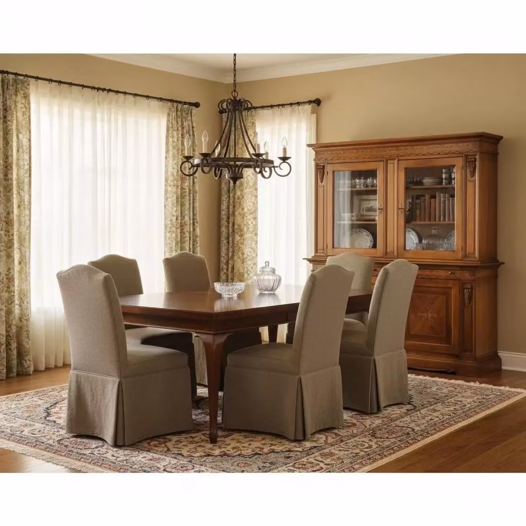 Cristalliera a 4 porte con ante in vetro e intarsi in legno Mobili 2G colore marrone L: 214 cm, P: 55 cm, H: 230 cm – 3