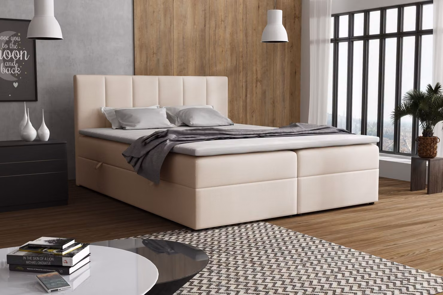 VENASI LISA letto a molle 180x200 con reti H2/H3 materasso BEIGE