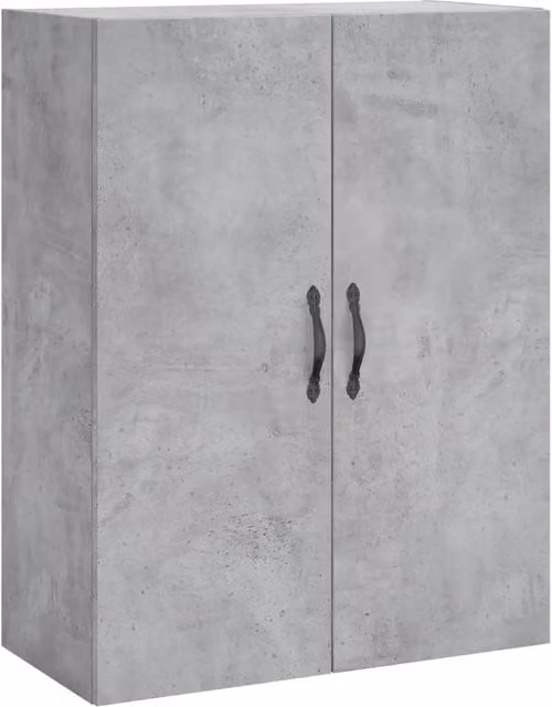 Mobile contenitore moderno a parete HELLOSHOP26 in legno grigio, L: 69,5 cm, P: 34 cm, H: 90 cm