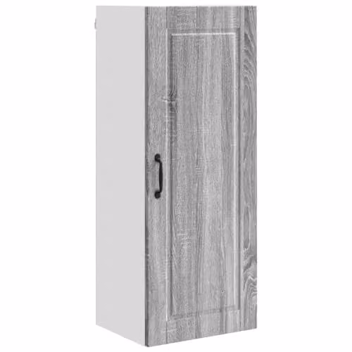 Helloshop26 Armadio da cucina moderno con ripiani solidi, 40 x 31 x 100 cm, in legno di ingegneria, grigio Sonoma 02_0054461