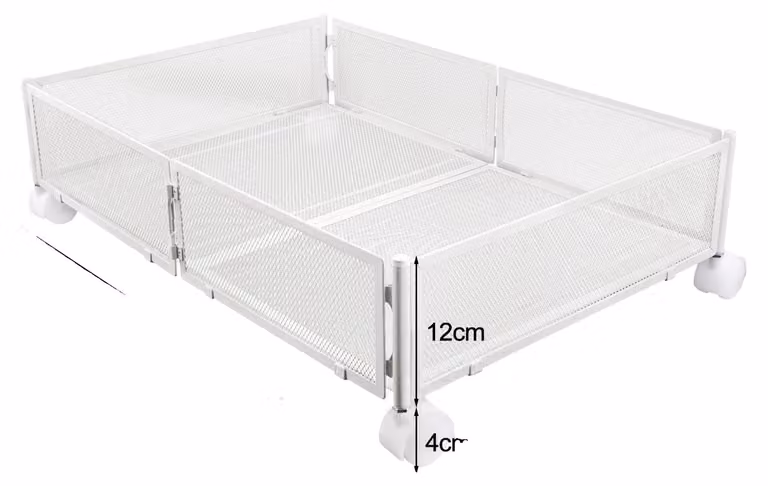 Contenitore pieghevole, design compatto, facile da trasportare, colore bianco