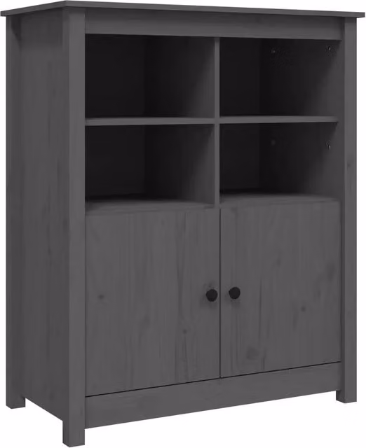 Credenza Buffet in Legno Massello di Pino Grigia L: 83 cm, P: 41,5 cm, H: 100 cm – 1