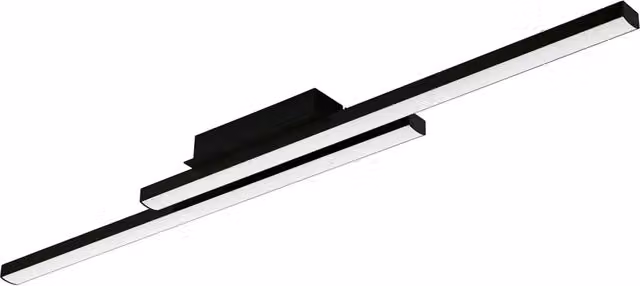 Plafoniera Moderna Eglo Fraioli-Z in Alluminio Nero con 2 Luci LED Integrato da 17W, Dimmerabile e RGB