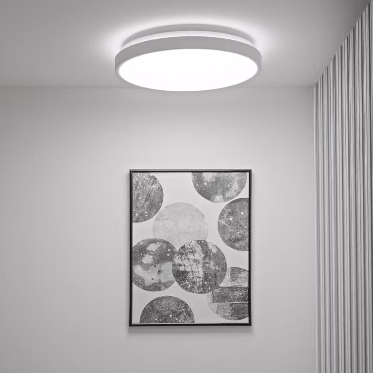 LUMILED LED lampada da soffitto 36W 3820 Lm plafoniera 4000K bianco neutro 41cm bianco rotondo moderno anello bianco per soggiorno camera dei bambini, camera da letto