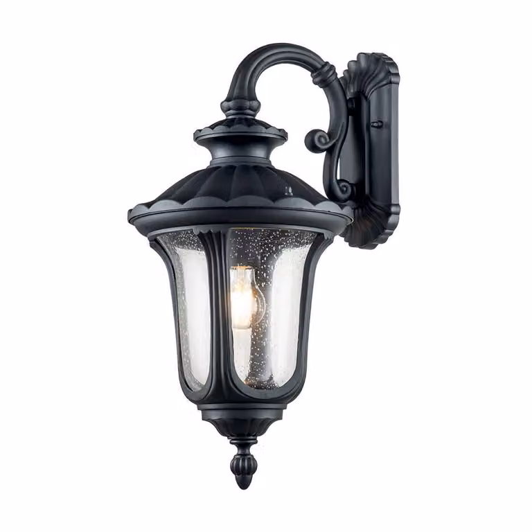 Applique da esterno classica nera E27 60W Chicago Elstead